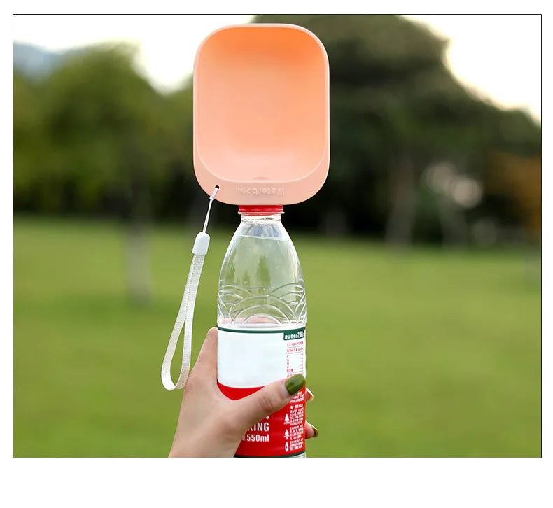 Portable screw on water bowl for pets